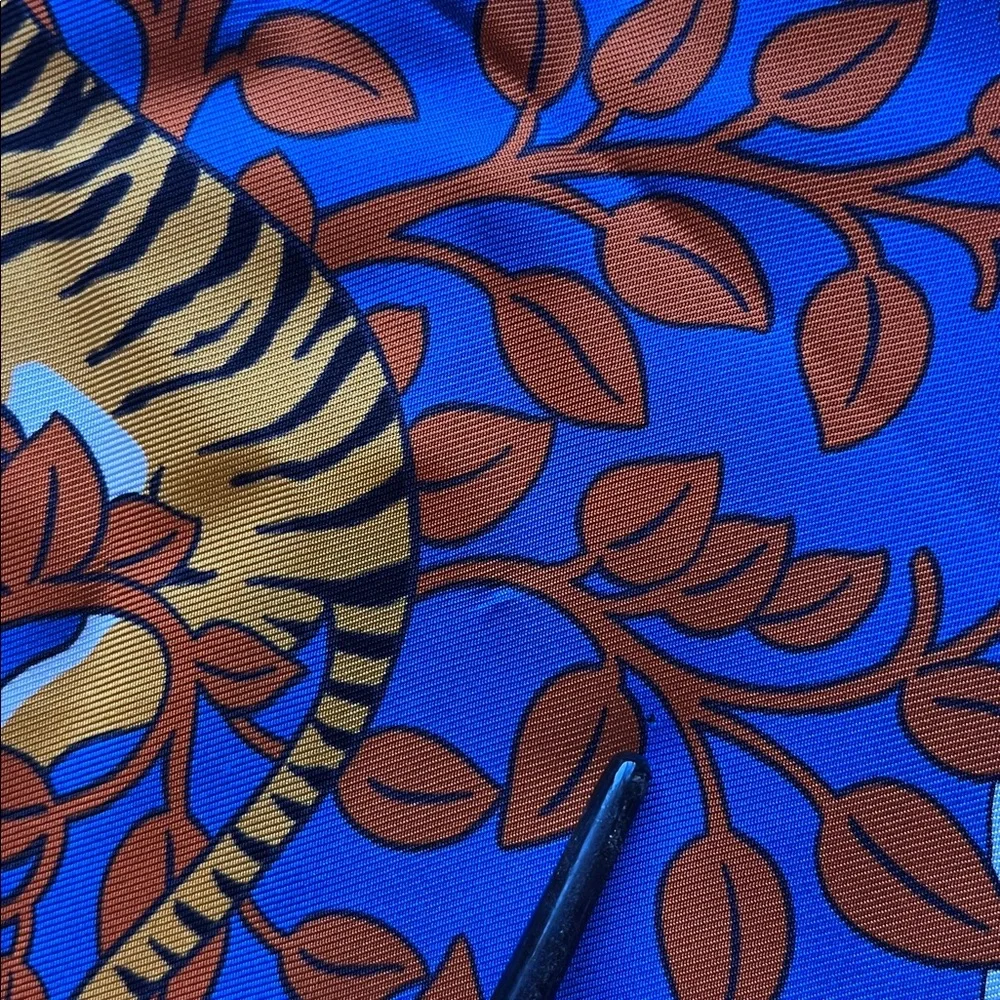 Ferragamo Salvatore Fo Rajastan Large Silk Scarf Tree Elephant Sun